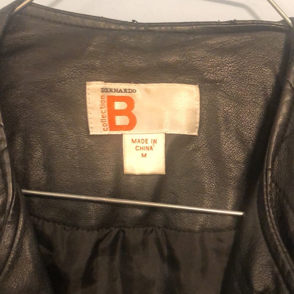 Bernardo Collection B Women’s Size M Black Moto Faux Leather Quilted Jacket - Picture 5 of 13